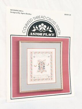 Wedding Bell Sampler Cross Stitch Astor Place 1988 Pattern Leaflet
